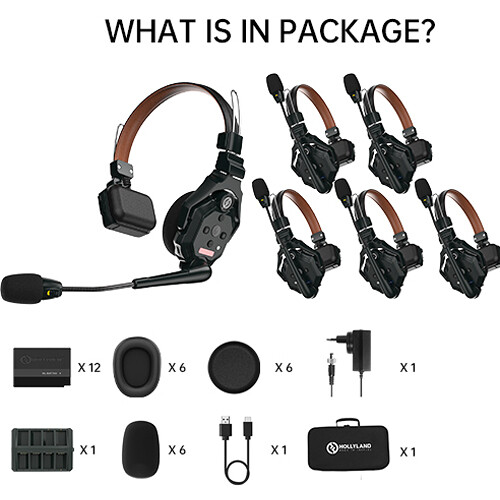 Hollyland Solidcom C1 Pro-6S Full-Duplex ENC Wireless Intercom System with 6 Headsets - Image 3
