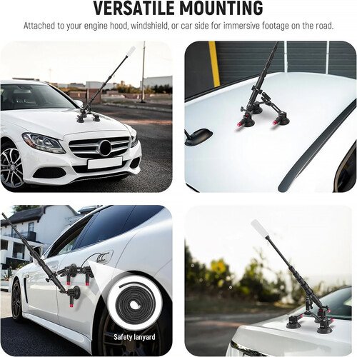 Neewer 3-in-1 Suction Cup Car Mount for Cameras - Image 2