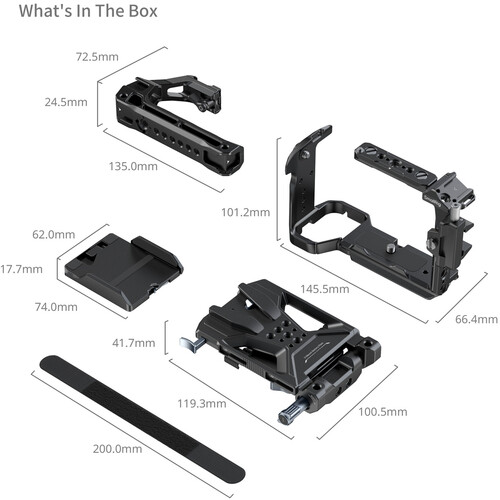 SmallRig Camera Cage Kit with V-Lock Battery Plate and Top Handle for Sony FX30/FX3 - Image 2