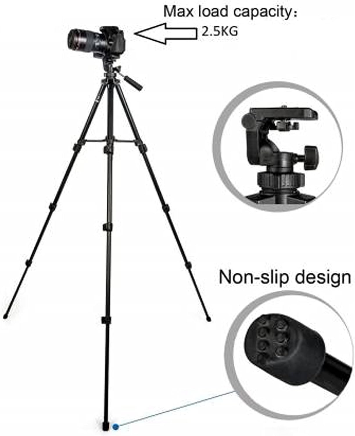 Benro T-560 Flip Lock Digital Tripod Kit, Black - Image 3