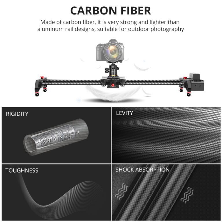 GVM GR-80QD Professional Video Carbon Fiber Motorized Camera Slider 80CM - Image 2