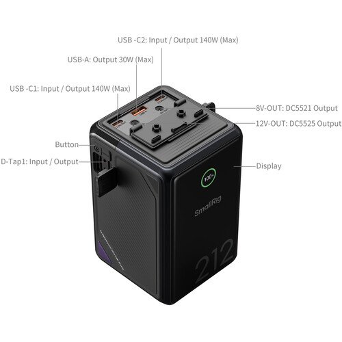 SmallRig x Caleb Pike VB212 Mini V-Mount Battery - Image 2